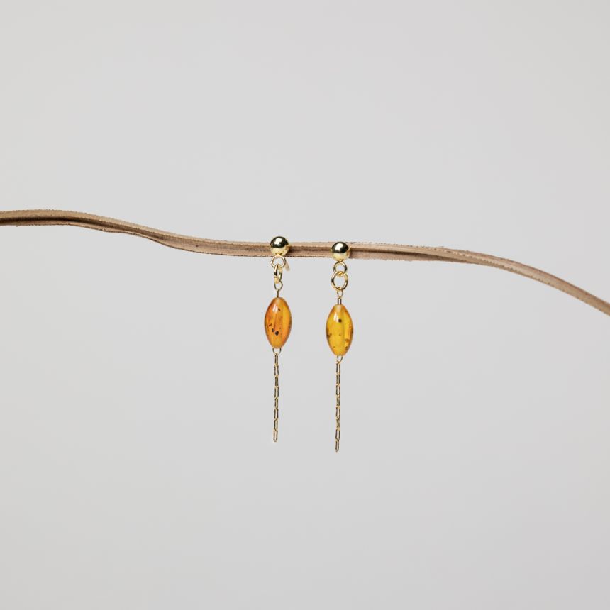 Boucles d'oreilles Estelle - Ambre