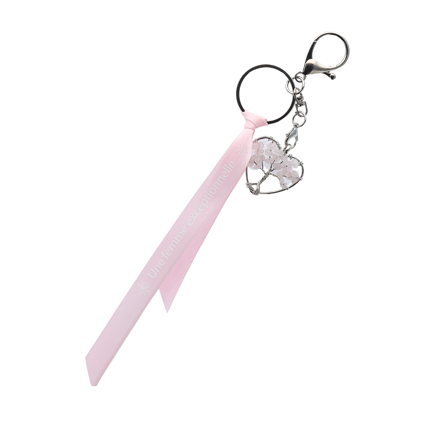 Bijou de sac Héra - Quartz rose